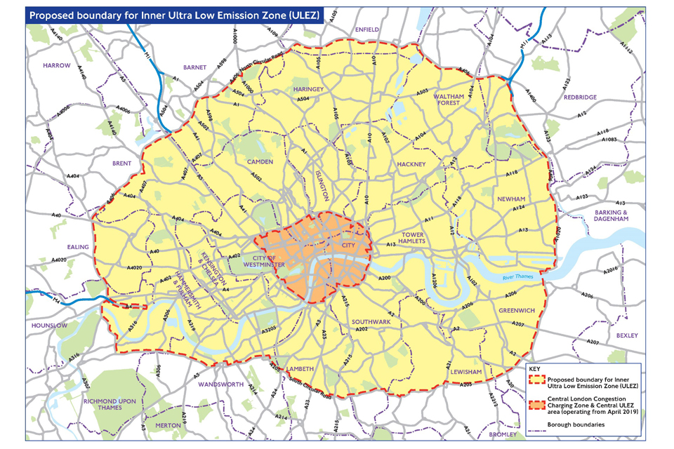 ULEZ to cover north and south circulars