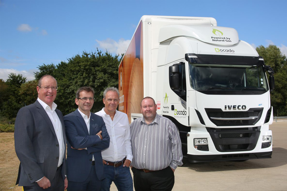 New gas-powered trucks for Ocado